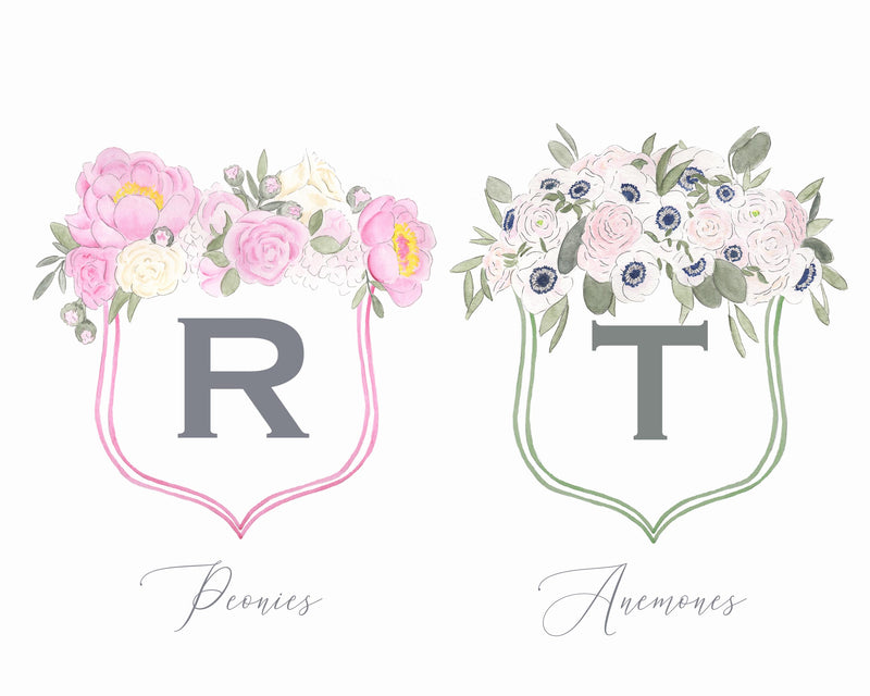 French Bulldog Floral Crest Milestone Cards