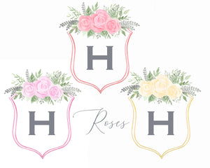 Custom Floral Crest Milestone Cards