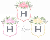 White Floof Floral Crest Milestone Cards