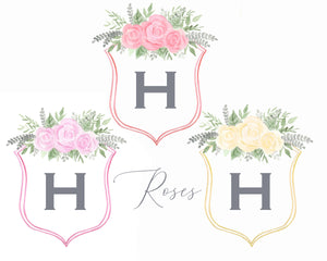 French Bulldog Floral Crest Milestone Cards