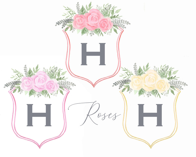 French Bulldog Floral Crest Milestone Cards