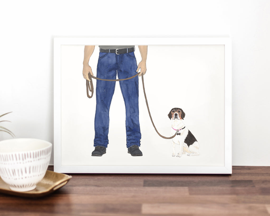 Custom Beagle Dog Dad Fine Art Print
