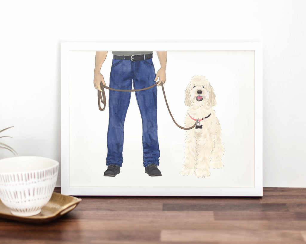 Custom Doodle (Cream) Dog Dad Fine Art Print