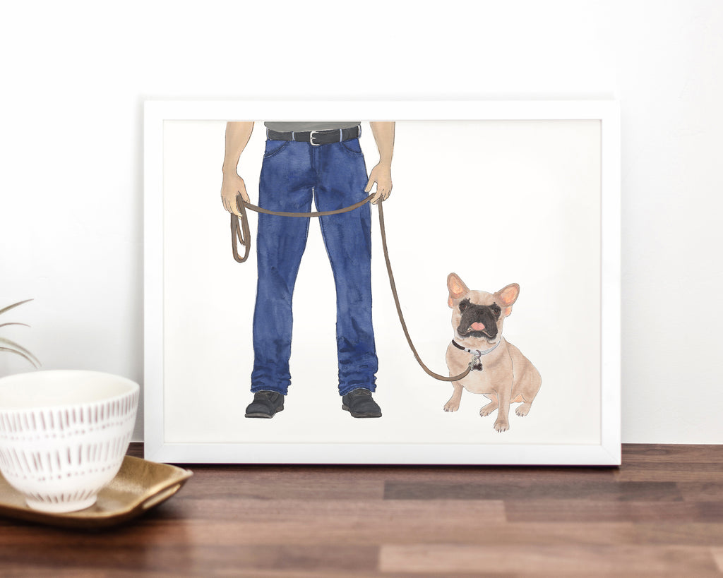 Custom French Bulldog (Masked) Dog Dad Fine Art Print