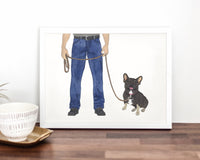 Custom French Bulldog (Black & Tan Tricolor) Dog Dad Fine Art Print