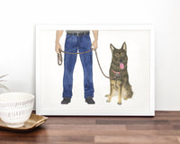 Custom German Shepherd (Sable) Dog Dad Fine Art Print