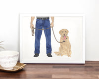 Custom Labrador (Dudley) Dog Dad Fine Art Print