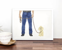 Custom Poodle (Blonde Tan Golden) Dog Dad Fine Art Print