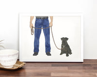 Custom Schnauzer (Black) Dog Dad Fine Art Print