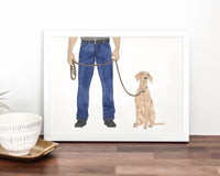 Custom Vizsla Dog Dad Fine Art Print