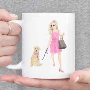 Olivia & The Frenchie (Black) 11 oz. Ceramic Mug