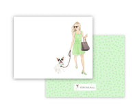 Olivia & The Frenchie (Pied) Flat Cards (set of 10)