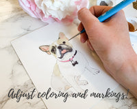 Black & Tan Tricolor Frenchie Little Baby Flat Cards (set of 10)