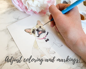 Black & Tan Tricolor Frenchie Little Baby Flat Cards (set of 10)