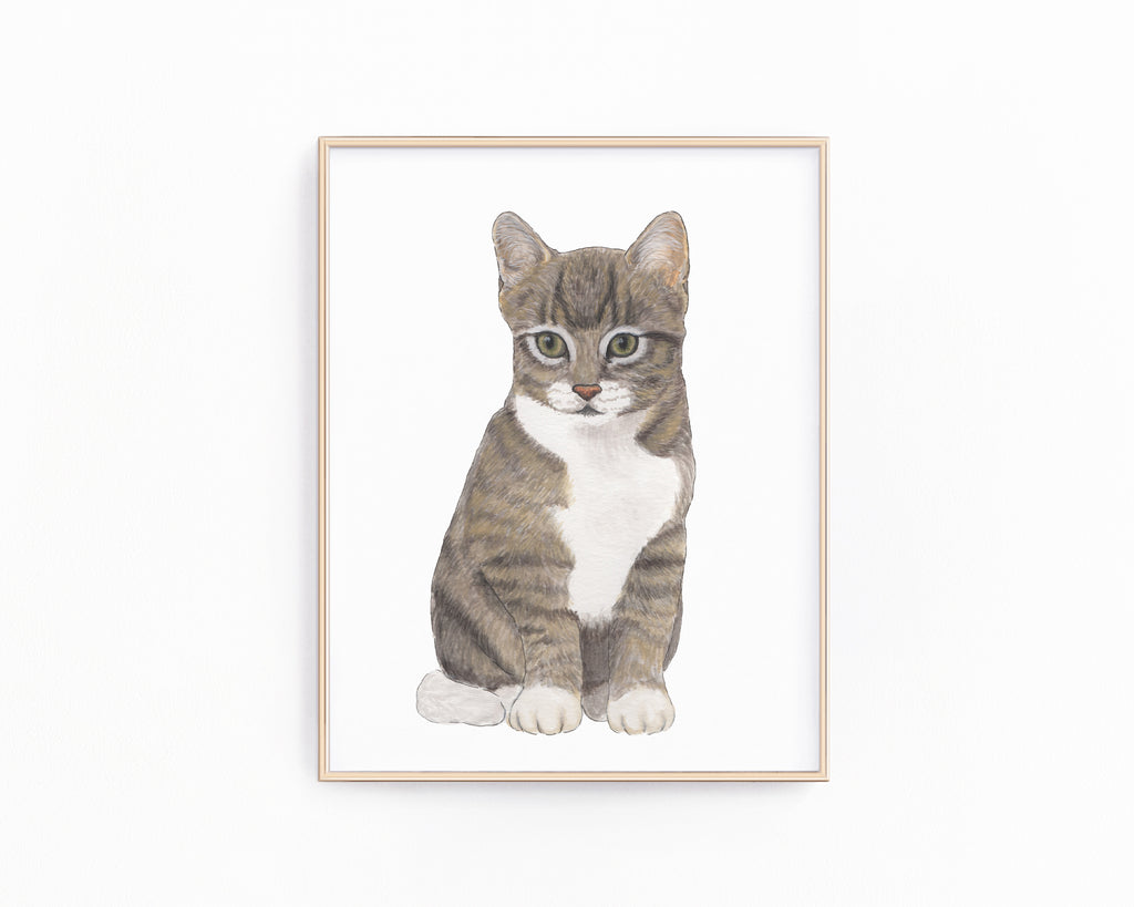 Personalized Tabby Cat Fine Art Prints