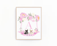 Custom Family Crest Fine Art Print (Peonies)