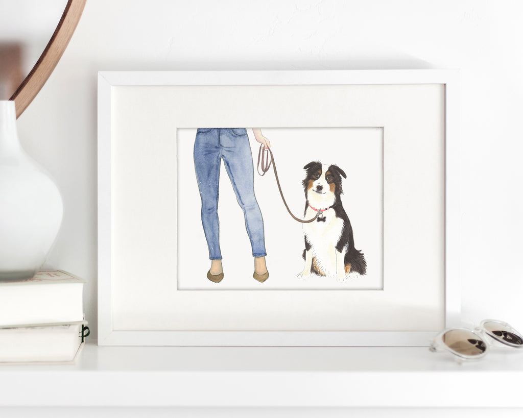 Custom Australian Shepherd Dog Mom Print