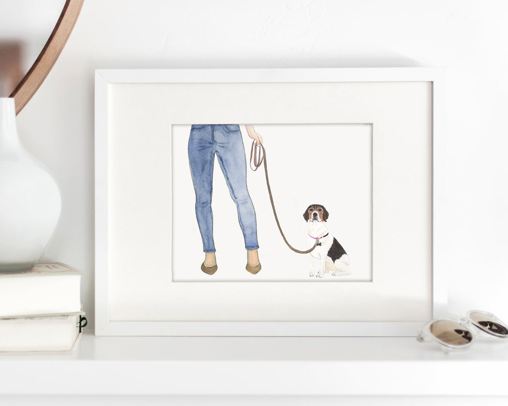 Custom Beagle Dog Mom Print