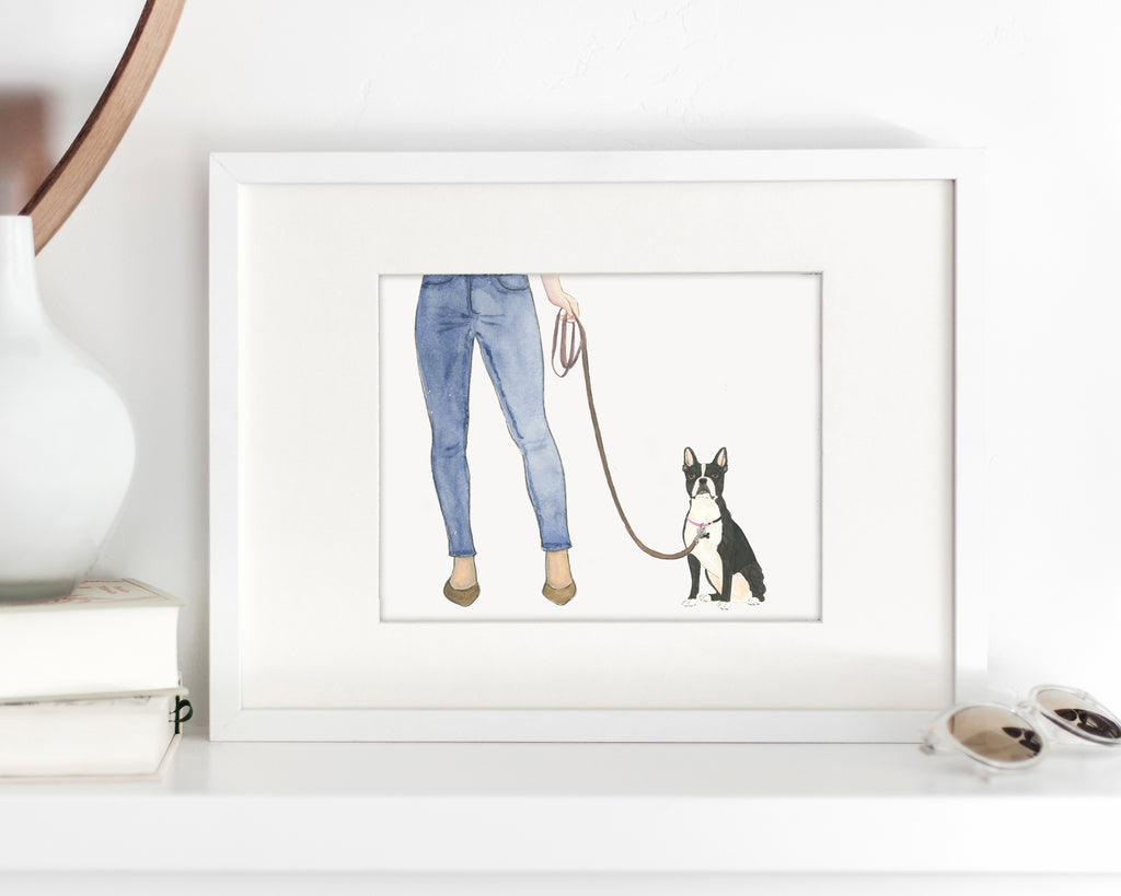 Custom Boston Terrier Dog Mom Print