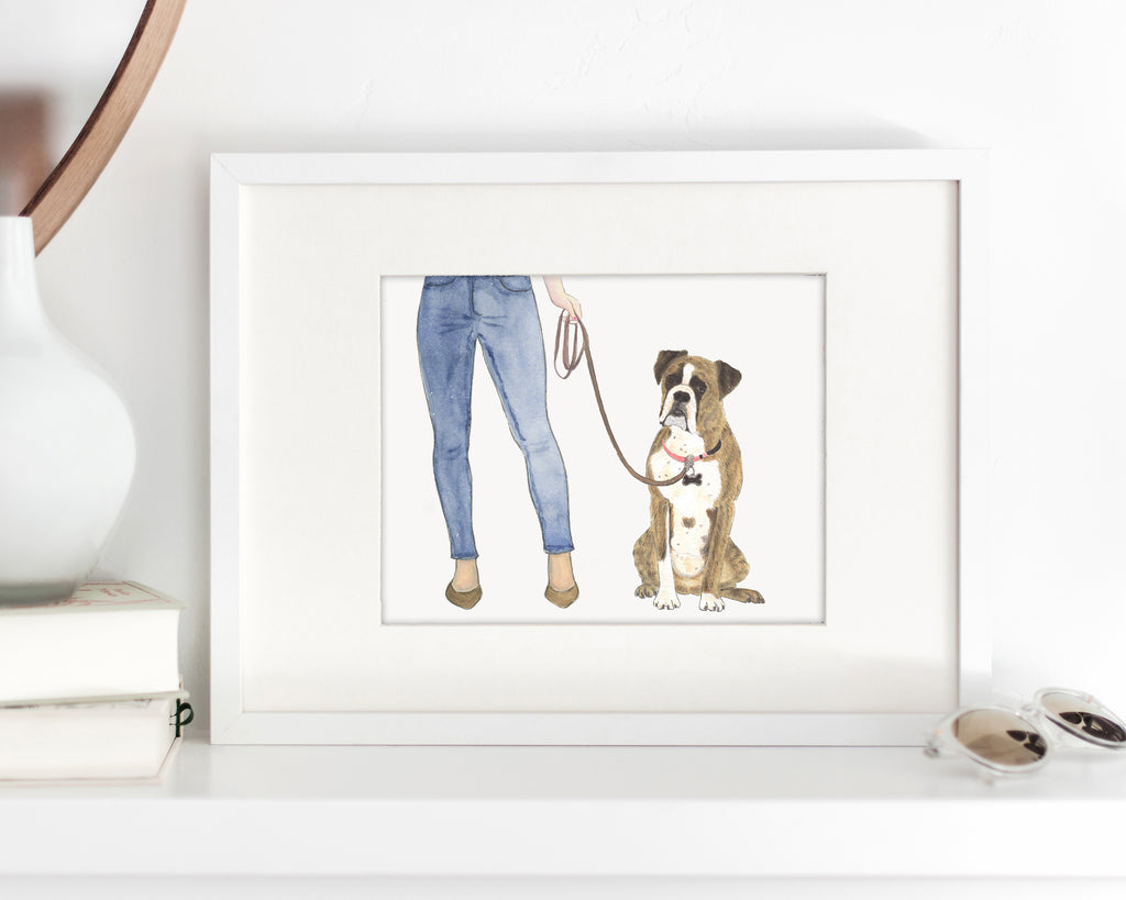 Custom Boxer (Brindle) Dog Mom Print