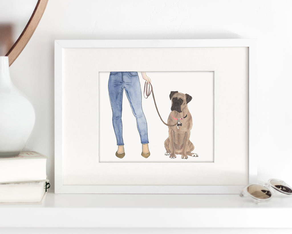 Custom Boxer (Fawn) Dog Mom Print