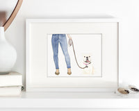 Custom English Bulldog (White) Dog Mom Print