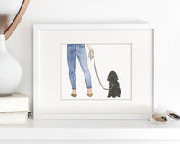 Custom Cocker Spaniel (Black) Dog Mom Print