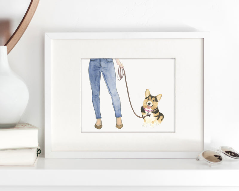 Custom Corgi (Tricolor) Dog Mom Print