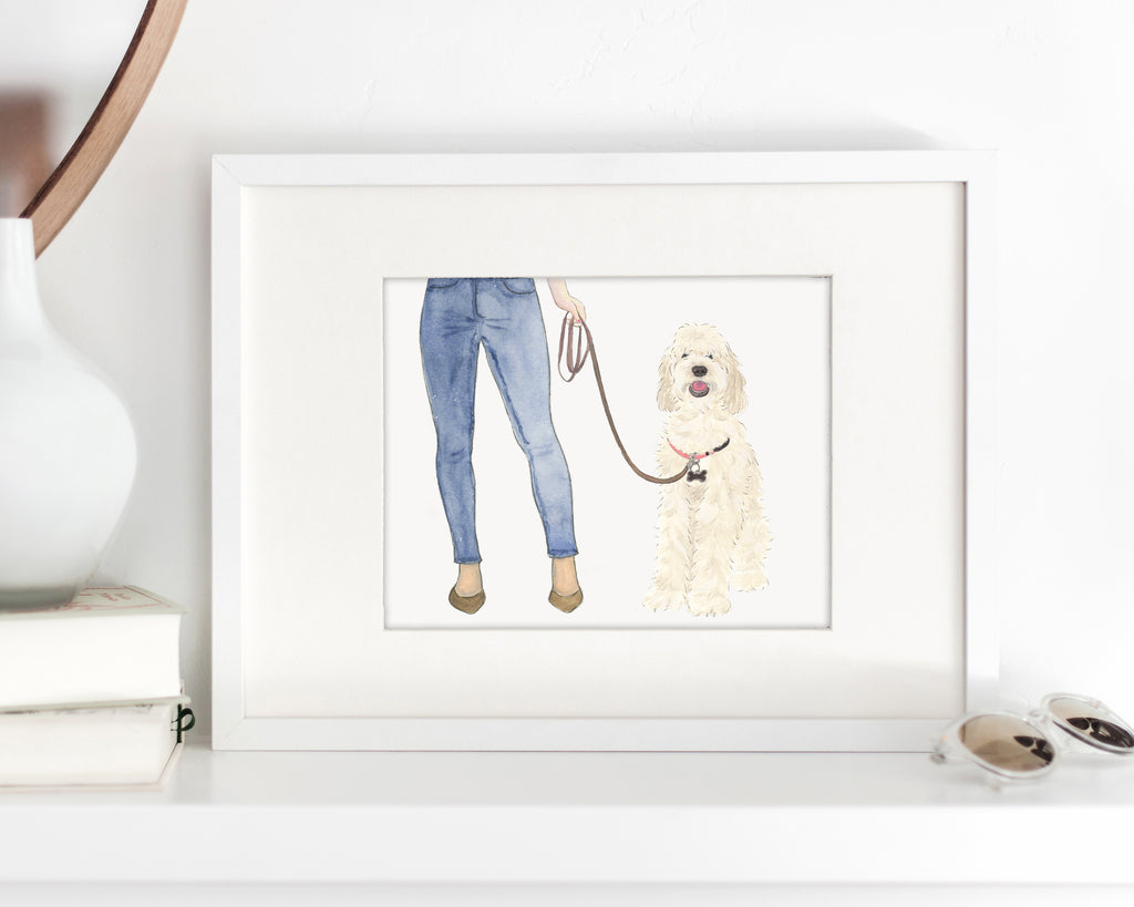 Custom Doodle (White Cream) Dog Mom Print
