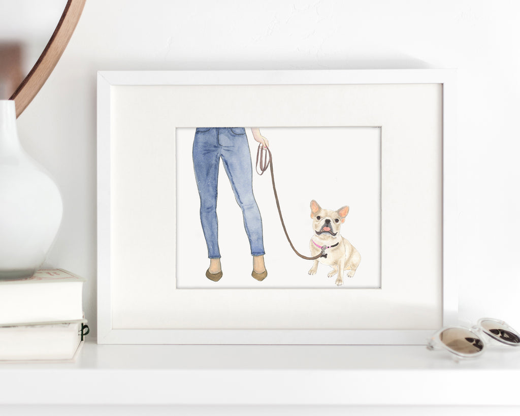 Custom Frenchie (Fawn Tan Cream) Dog Mom Print