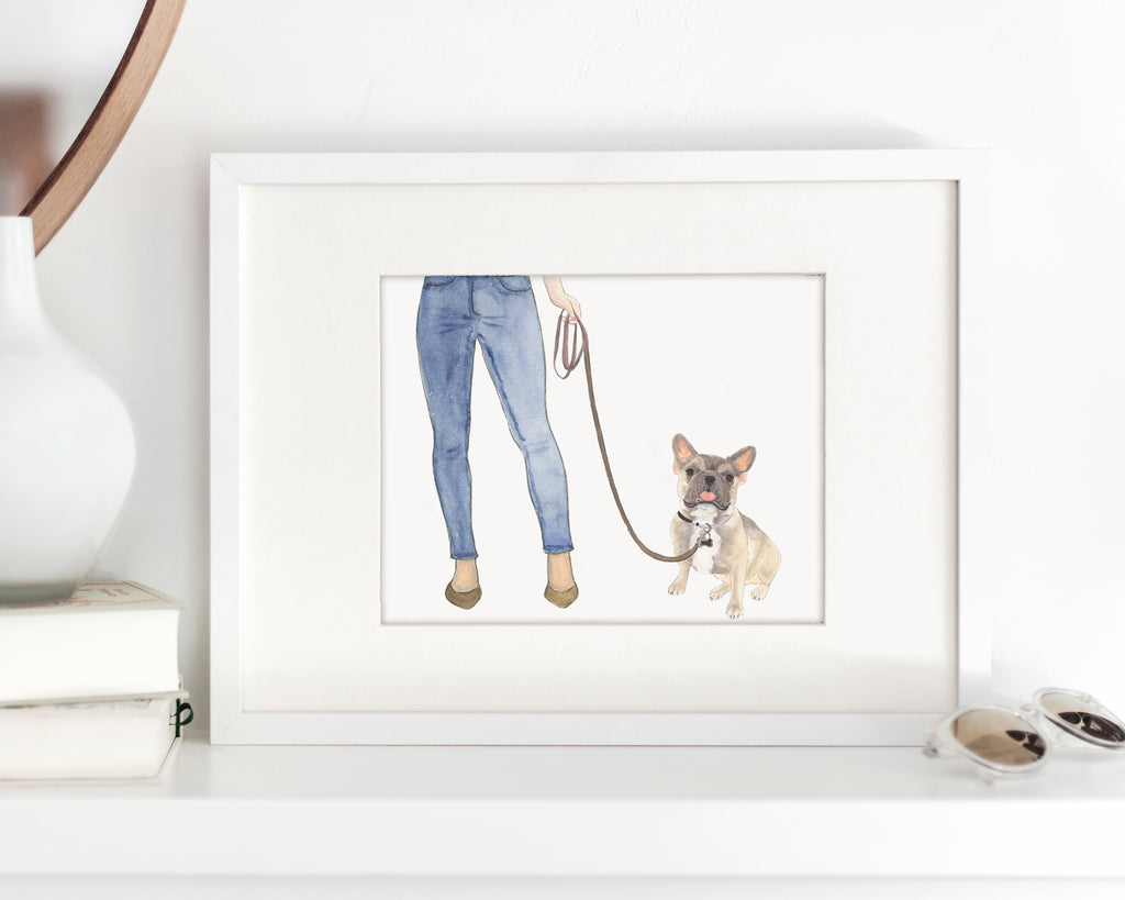 Custom Frenchie (Blue Fawn Tricolor) Dog Mom Print