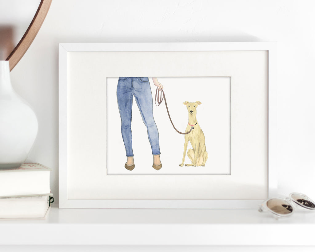 Custom Greyhound Dog Mom Print