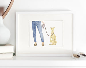 Custom Greyhound Dog Mom Print