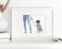 Custom German Shorthaired Pointer (Black) Dog Mom Print