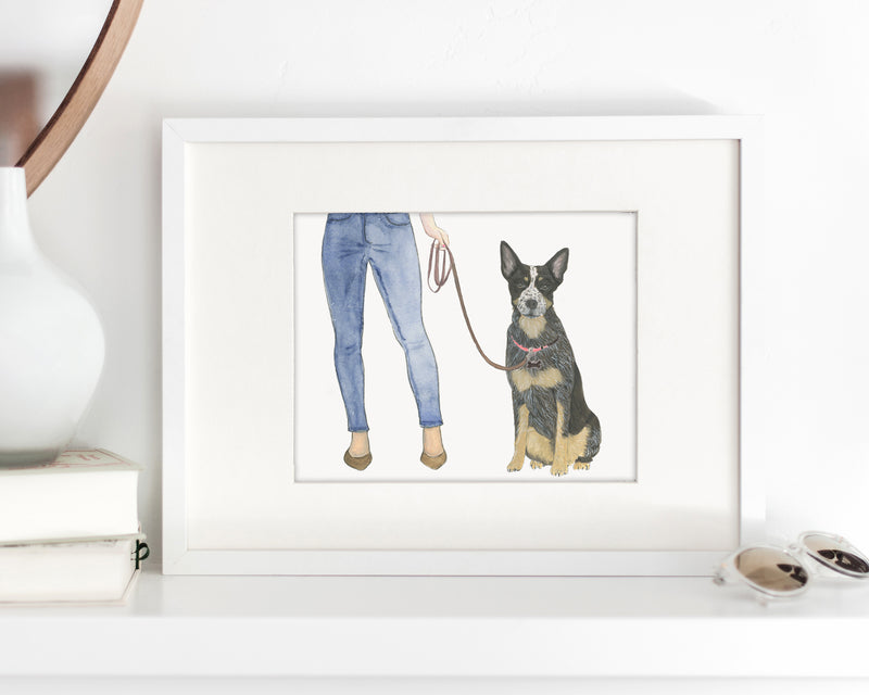 Custom Australian Cattledog Heeler (Blue) Dog Mom Print