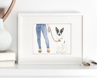 Custom Australian Cattledog Heeler (Black & White) Dog Mom Print