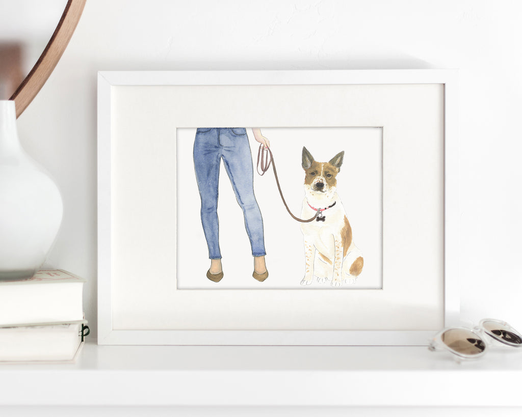 Custom Australian Cattledog Heeler (Red) Dog Mom Print
