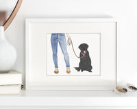 Custom Labrador (Black) Dog Mom Print