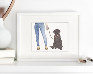 Custom Labrador (Chocolate) Dog Mom Print