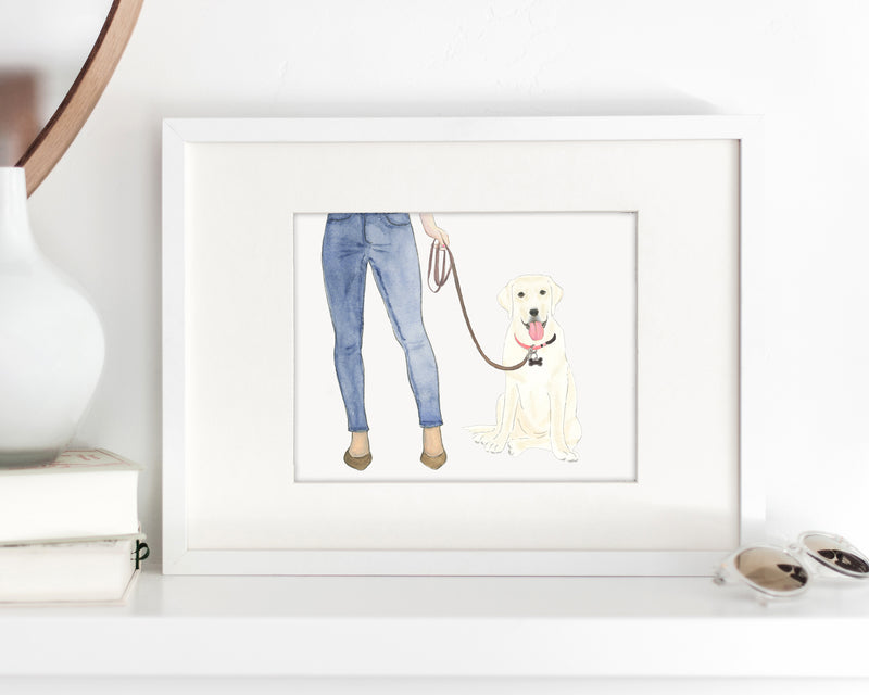 Custom Labrador (White) Dog Mom Print