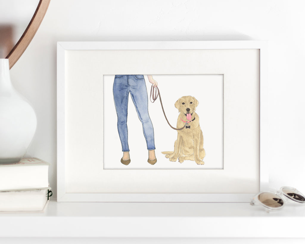 Custom Labrador (Yellow) Dog Mom Print