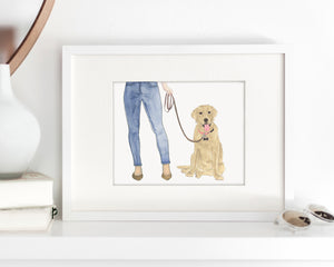 Custom Labrador (Yellow) Dog Mom Print