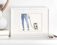 Custom Chihuahua (Long Haired, White) Dog Mom Print