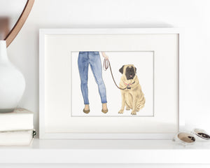 Custom Mastiff Dog Mom Print