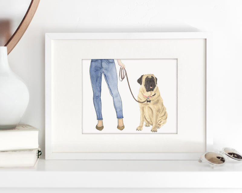 Custom Mastiff Dog Mom Print