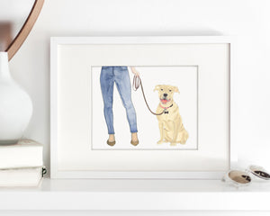 Custom Pitbull Staffy (Fawn) Dog Mom Print
