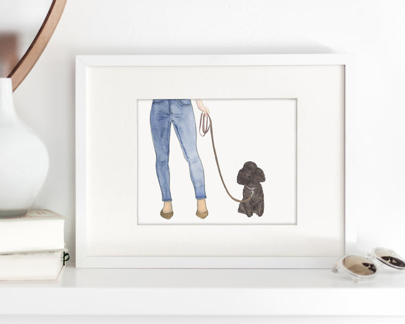 Custom Poodle (Black) Dog Mom Print