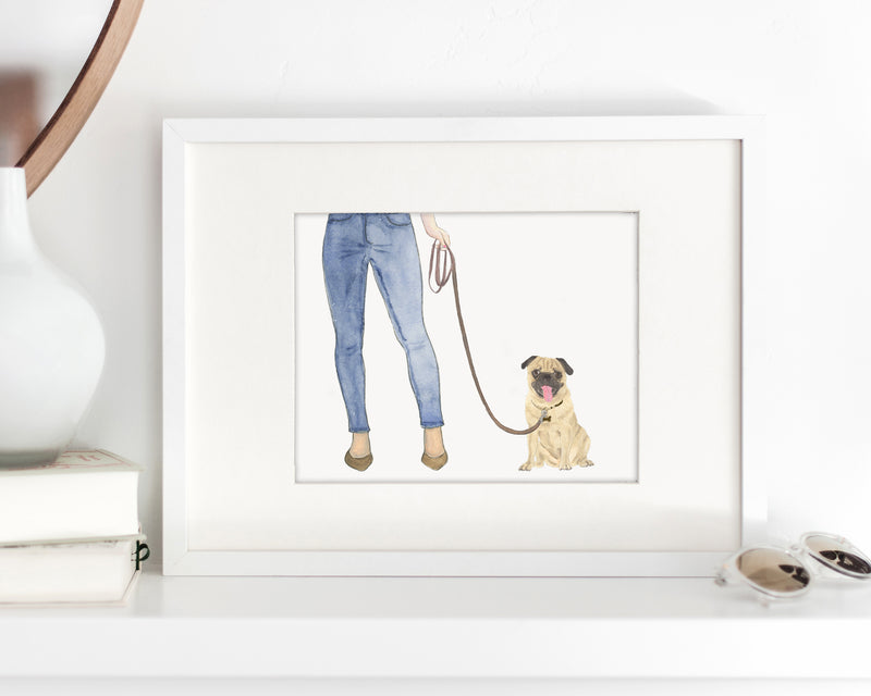 Custom Pug Dog Mom Print