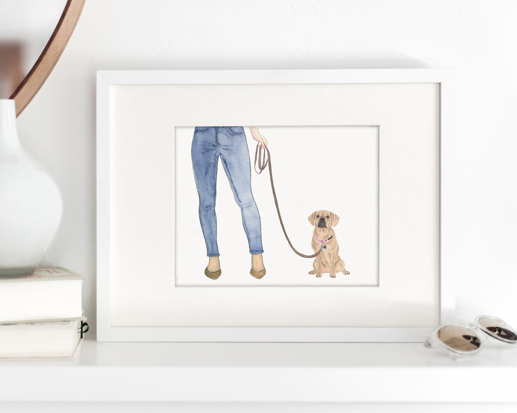 Custom Puggle Dog Mom Print