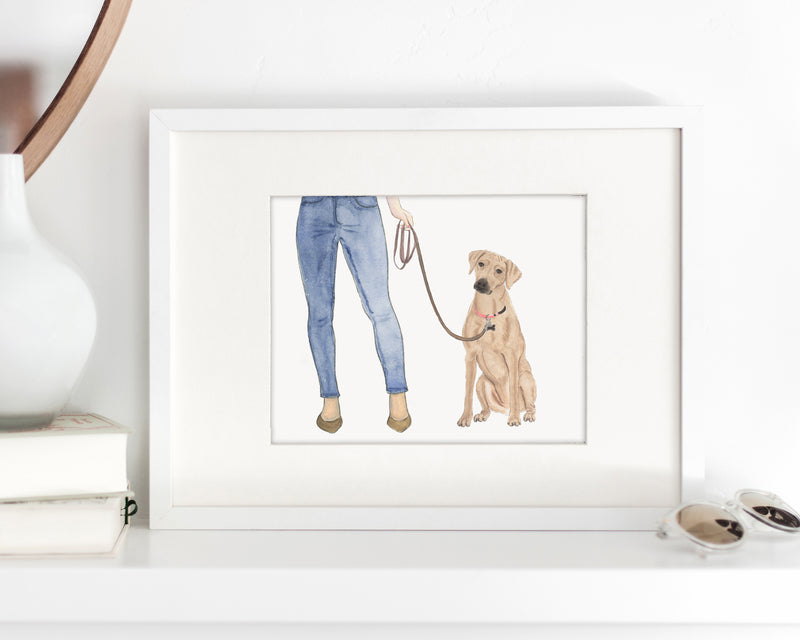 Custom Rhodesian Ridgeback Dog Mom Print